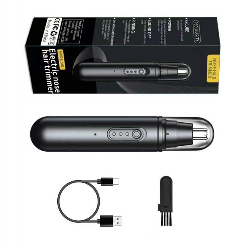 Portable Men'S Nose Hair Clipper Nasal Trimmer With Stainless Steel Blades