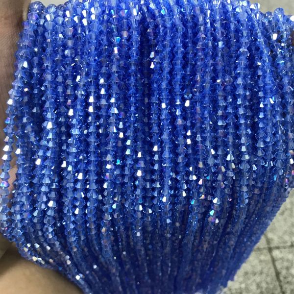 Factory Price Wholesale Bicone Beads 2/3/4/5/6/8mm Colorful Glass Bicone Crystal Beads for Jewelry Making