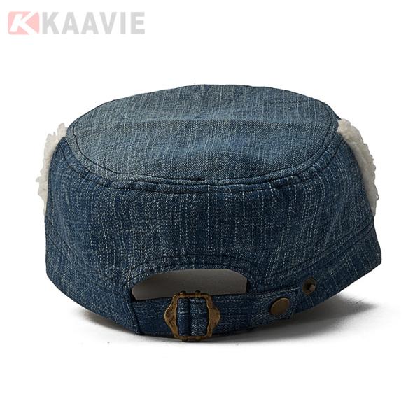 ODM 100% Cotton Military Cadet Caps 56cm 3D Embroidered Logo