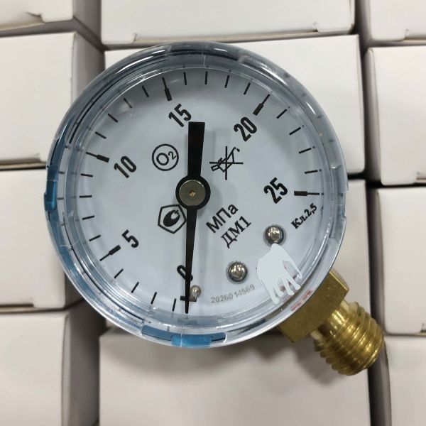 2-inch (50mm) Gas Test Pressure Gauge with 0-25MPa Range and High-Accuracy Certification for Gas Systems