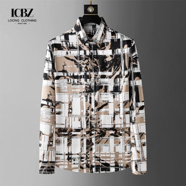 Настраиваемый логотип мужской роскошный напечатанный хлопок плюс размер напечатанный длинный рукав куртка