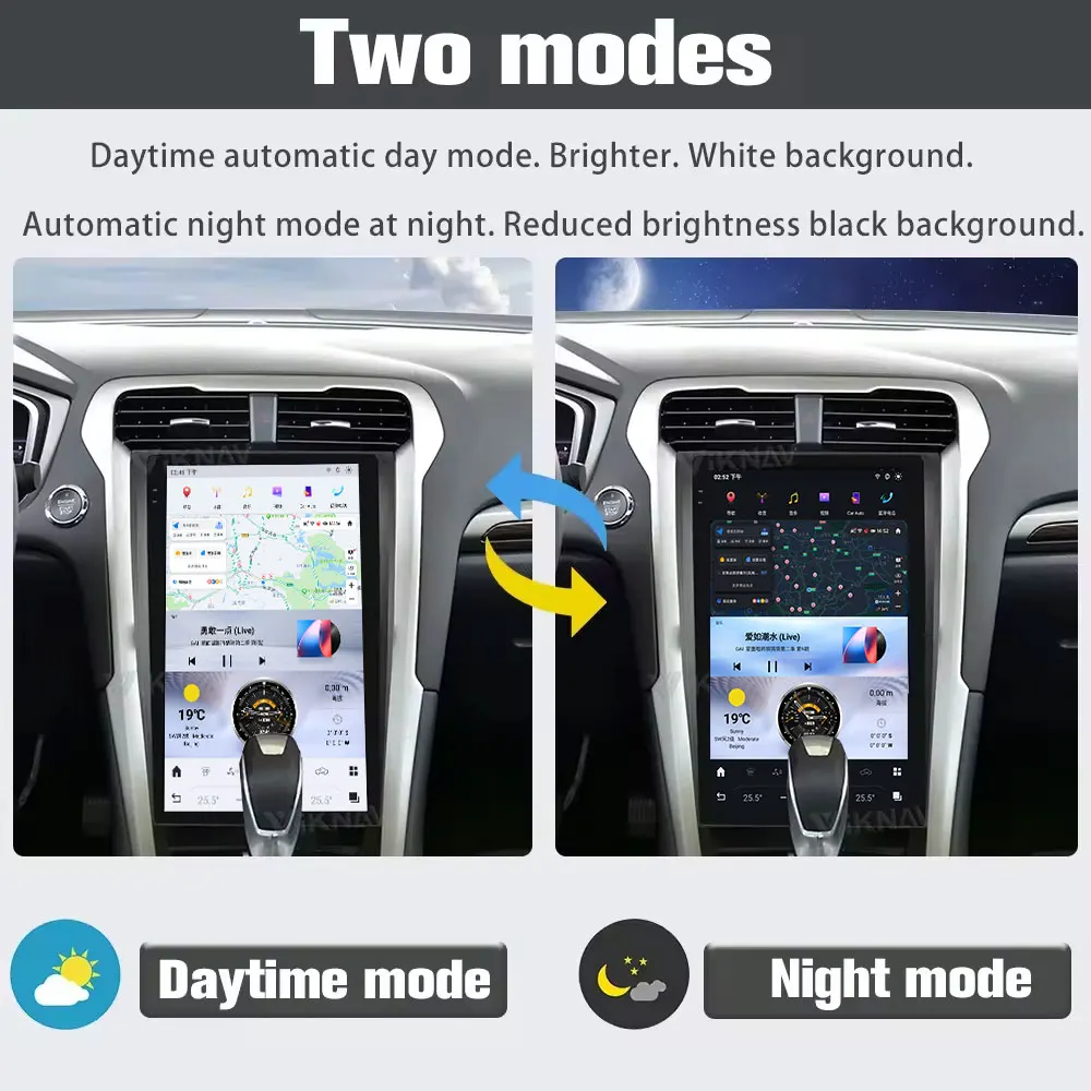 Viknav 13,6 дюйма Android Автомобильное радио Для Ford Mondeo 2013-2021 Мультимедийный проигрыватель GPS Навигационный головной блок Беспроводное Carplay
