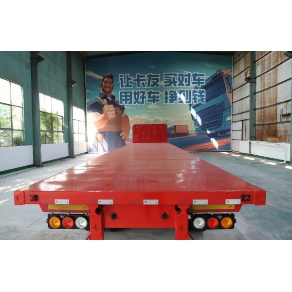 Efficient 80t Removable Lowbed Truck Trailer For Flatbed And 20 / 40 Foot Container Use