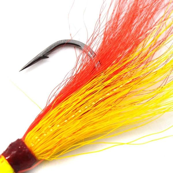 3D eyes bucktail jig saltwater fishing lure 6 pieces 1/2 oz 1/4 oz 3/8 oz 1 oz
