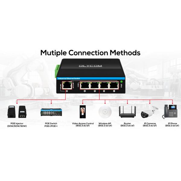 1000mbps 4 port poe extender af/at/bt 30w/60w/90w 1 Port 802.3bt PoE++ to 4 Port 802.3af/at ethernet extender outdoor