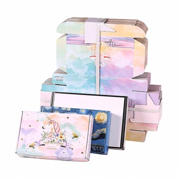 Reciclagem de roupas de cartão corrugado personalizado camisetas embalagem caixa de correio para meias