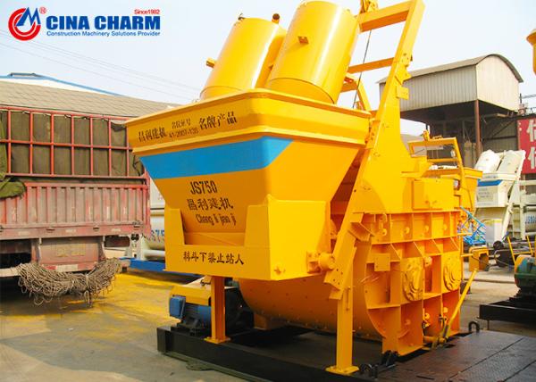 Twin Shaft Discharge 0.75m3 JS750 Concrete Mixer Machine