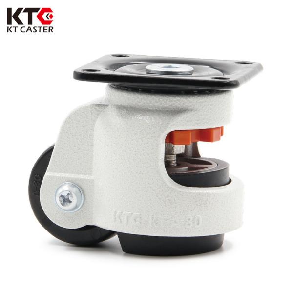 4EA 100kg-3000kg Retractable Leveling Casters Carbon Steel Seat Material: