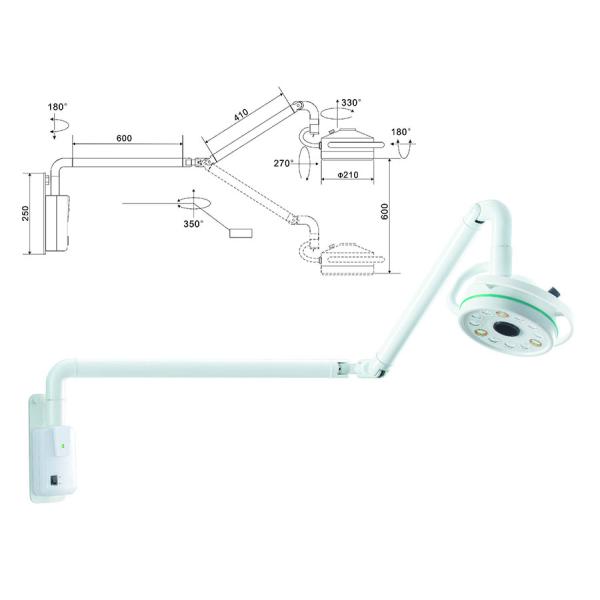 12 Holes Wall Fixed Operating Lamp Medical Illumination Lights For Surgery Clinic
