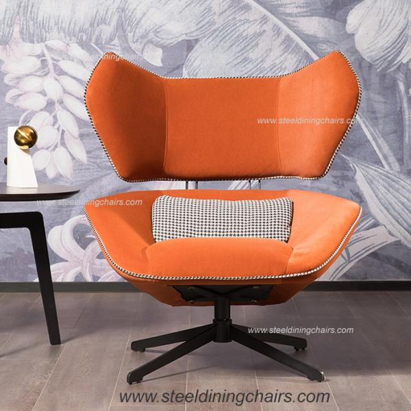 Furniture Modern Nordic Contracted Iron Gray Swivel Armchair