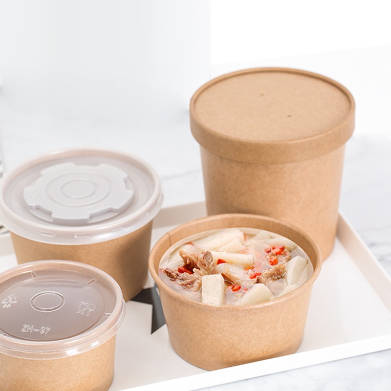 Biodegradable логотип печатая устранимые бумажные контейнеры 12oz