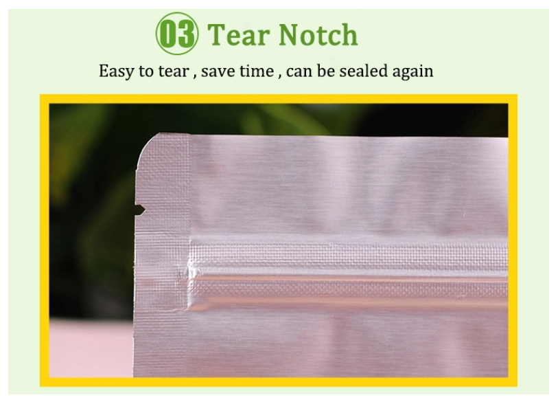 Smell Proof Standing Aluminium Foil Ziplock Pouches