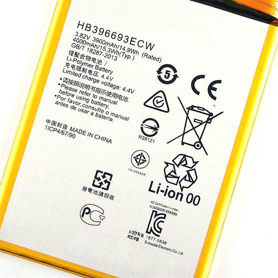 3.8V 4000mAh Cell Phone Battery Replacement For Huawei Mate8 HB396693ECW