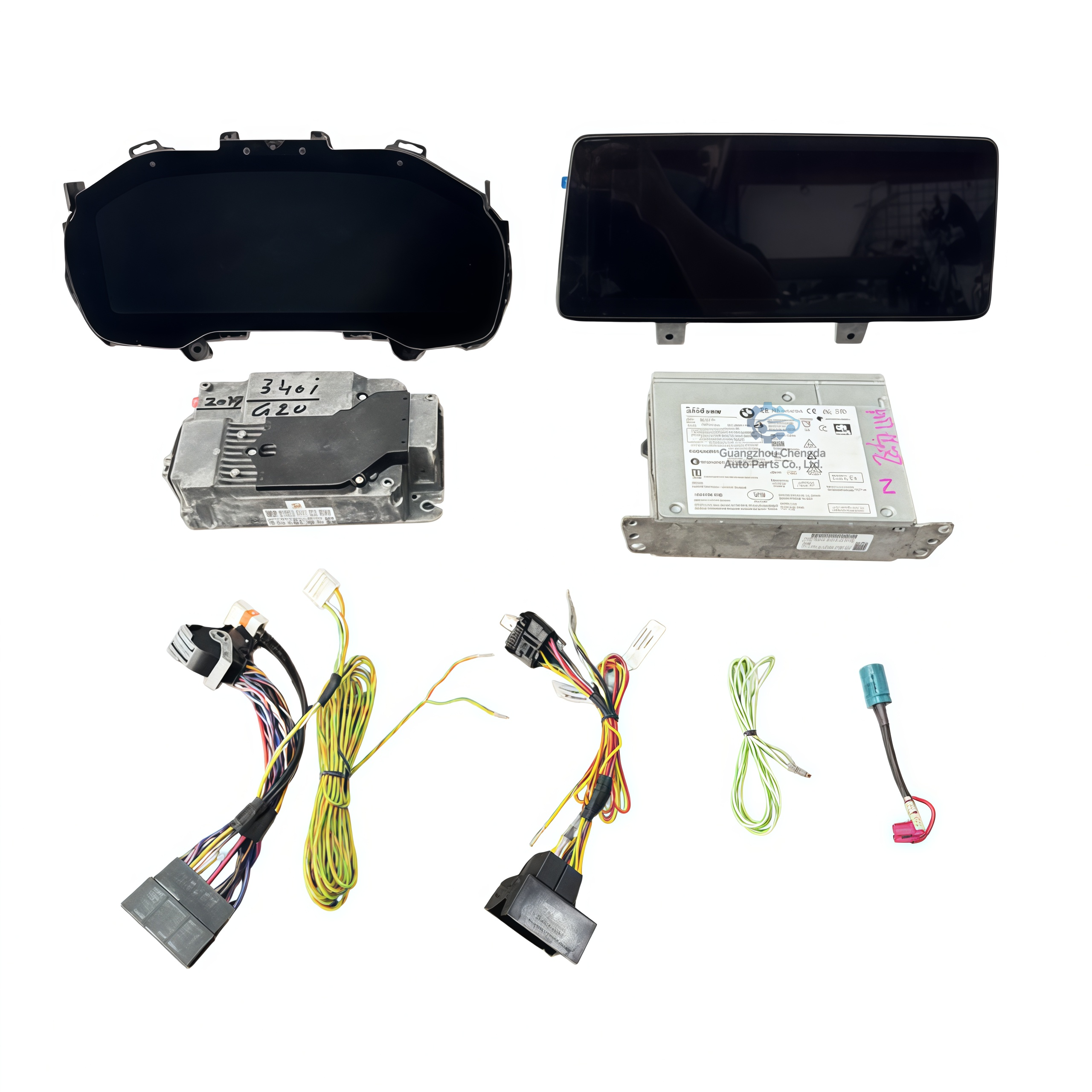 ID6 to ID7 MGU Headunit Upgrade Kit 12.3 Digital Instrument Cluster HiFi Amplifier Wiring Harness for BMW 5 Series G30