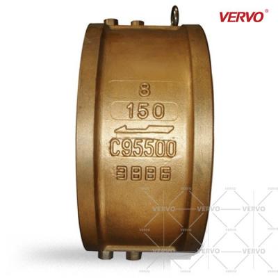 200mm que a válvula de verificação dupla 8Inch da placa moldou a bolacha de aço da válvula de verificação 150Lb retornam não a válvula de verificação dupla da bolacha da placa C95500