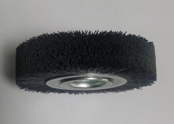 6 Inch Circular Nylon Wire Wheel Brush / Nylon Bristle Wheel For Decorative Glass