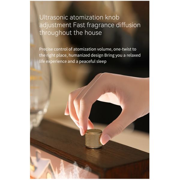Luxury Aroma Diffuser Real Wood Material USB Powered for Home Use