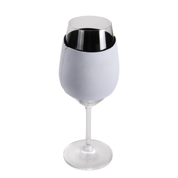 Logo personnalisé refroidisseur de verre de vin en néoprène sublimation glace isolée refroidisseur de verre de vin glace