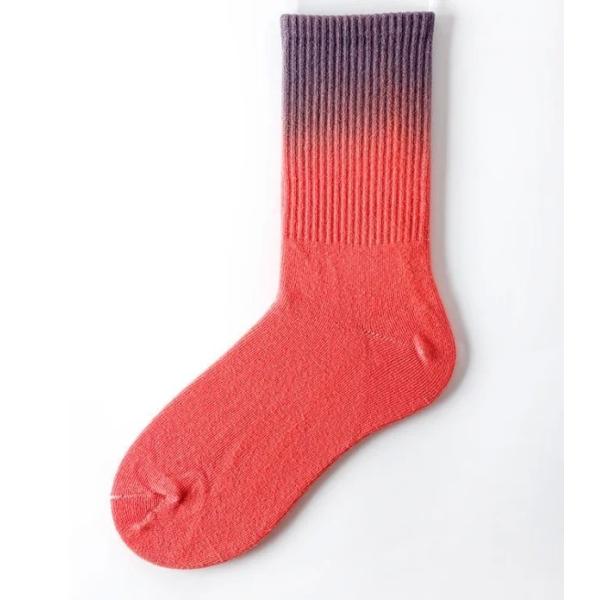 Inventory of Red Purple Gradient Giant Cozy Socks for Women in Summer Days
