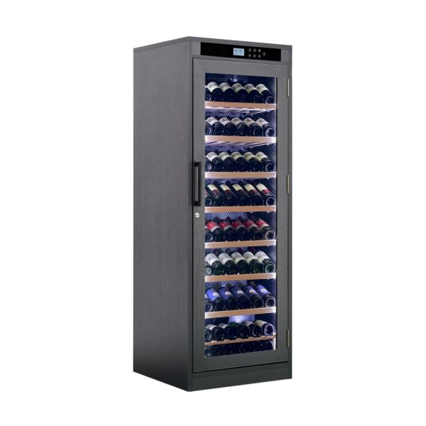 Wood Wine Cooler Cabinet with Digital Control Panel, LED Lighting & Water-resistant Construction for Home or Bar