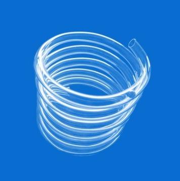 Clear Spiral Customized Fused Quartz Glass Tube Heat Resistant