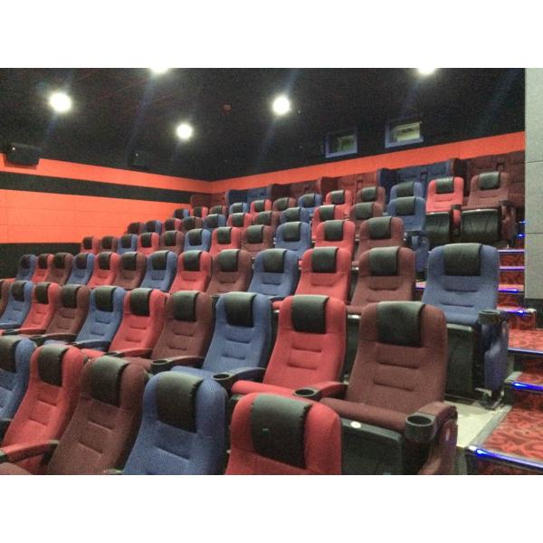 Heavy Duty Steel Mechanism Movie Cinema Theater Chairs Top Grain Italian Leather Seat