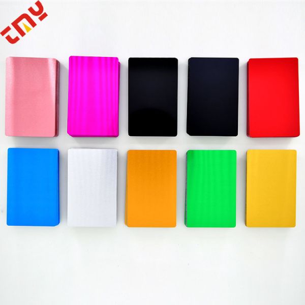 Anodized Aluminum Business Card Blank Engraving Sublimation Polished Colorful 0.2MM 0.3MM 0.8MM