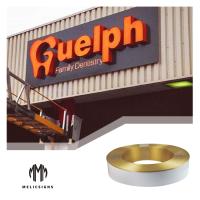 tampão de alumínio acrílico da guarnição da cor 0.6MM do ouro da escova da bobina da letra de canal 3d
