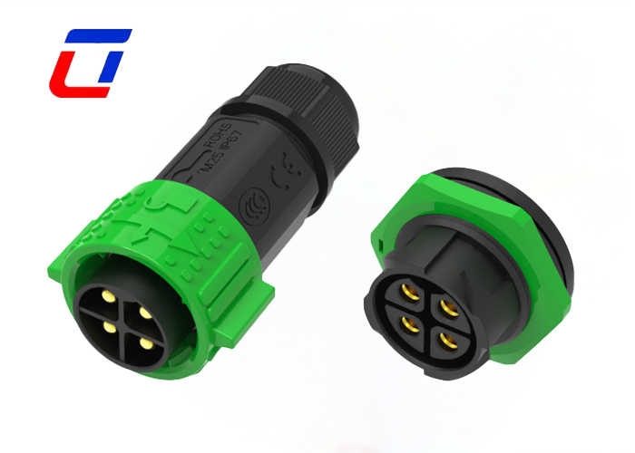 50A M25 Power Waterproof Connector 4 Pin Reliable Waterproof Male Female Connectors