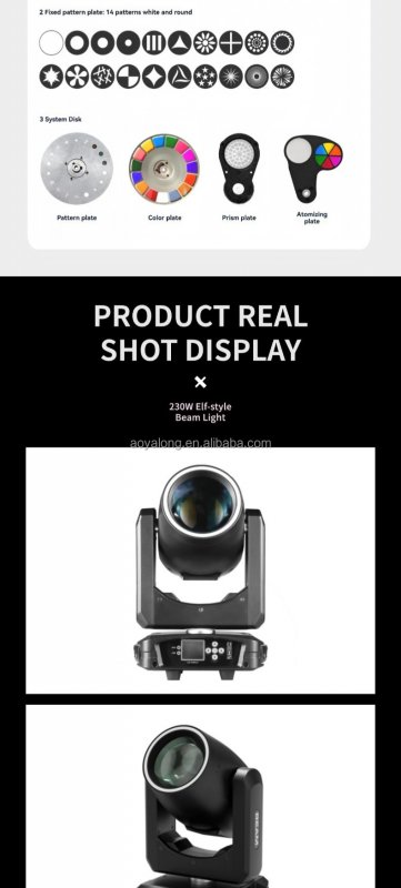 Cheap Stage Lighting Equipment Sharpy Beam 230 7R MINI Moving Head Light with Aura Ring Portable for Party DJ Disco Club Lights