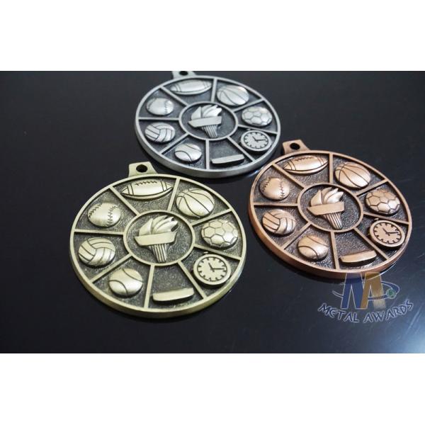 High quality Zinc Alloy / Pewter 3D Die Cast Medals for Sport Meeting, Army, Awards with Antique Copper Plating