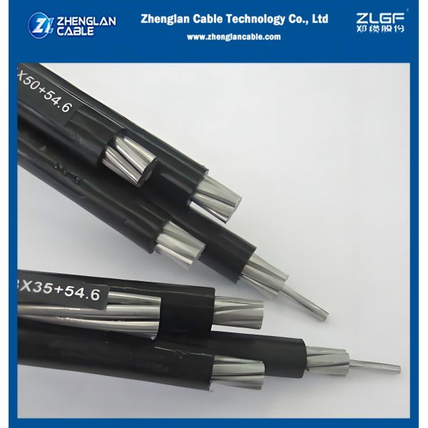 French Standard Bt aé Rien ABC Cable 3x50+54.6mm2 NFC 33-209 AAC+XLPE/AAAC+XLPE