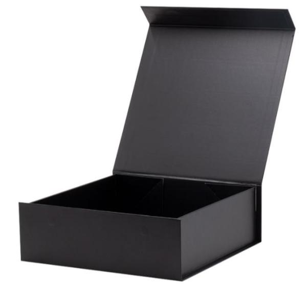 PMS Mildewproof Garment Gift Boxes Large Black Cardboard Magnetic Closure FSC