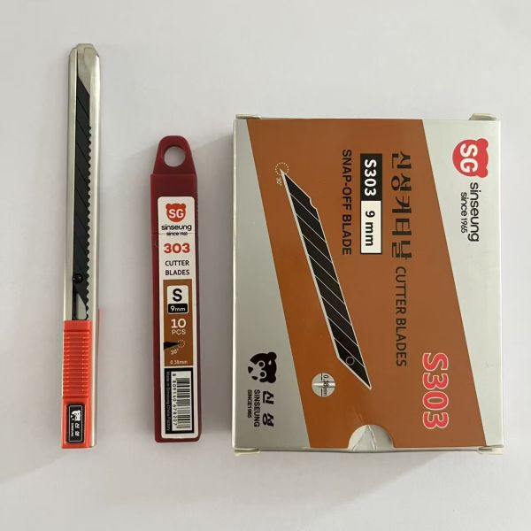 9mm 30° Tip Angle Cutter Knife Blade 0.38mm Thickness 9 Segments