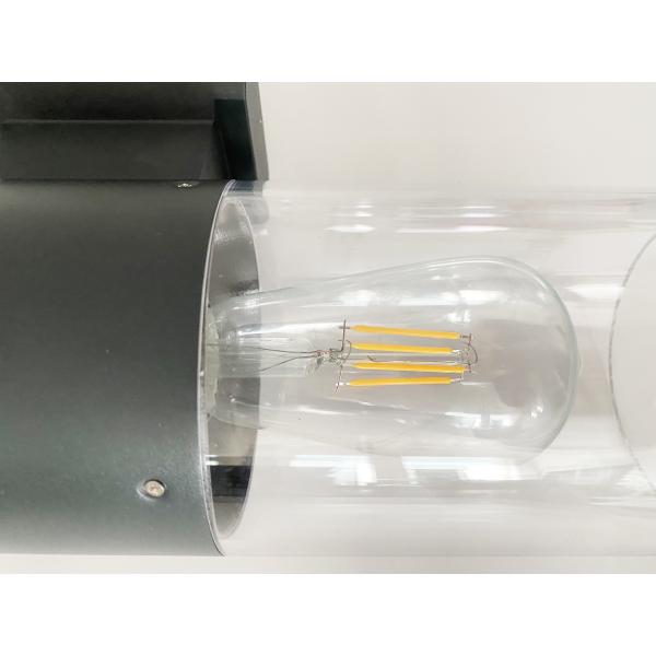 Свет внешней стены датчика движения антрацита внешний - янтарная лампа IP54 E27