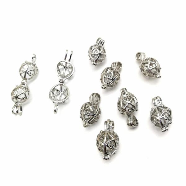 Jewelry Making Oyster Pearl Cage Bead and Essential Oil Diffuser DIY Locket Pendant