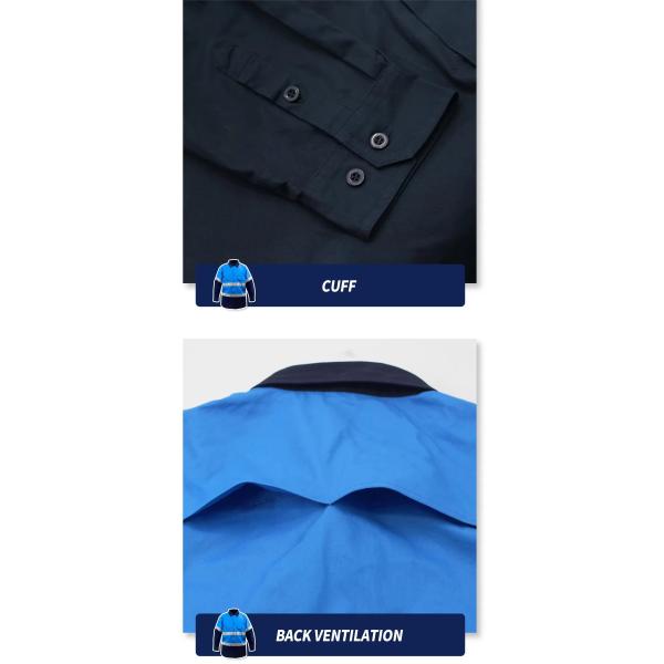 Custom Royal Blue Hi Vis Safety Men Shirt Reflective Road Safety Mining Shirts Wholesale Engineering Uniform Workwear