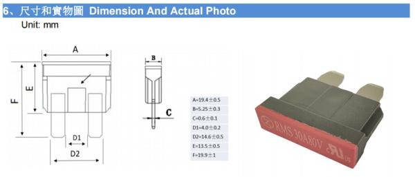 RMS Series FKS ATO ATC Style Car Automotive Auto Blade Fuse Rated 80V 1A 2A 3A 4A 5A 7.5A 10A 15A 20A 25A 30A 40A 50A