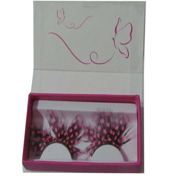 pvc window eyelash pack box  mink eyelash gift box with foil stamping logo custom false eyelash box