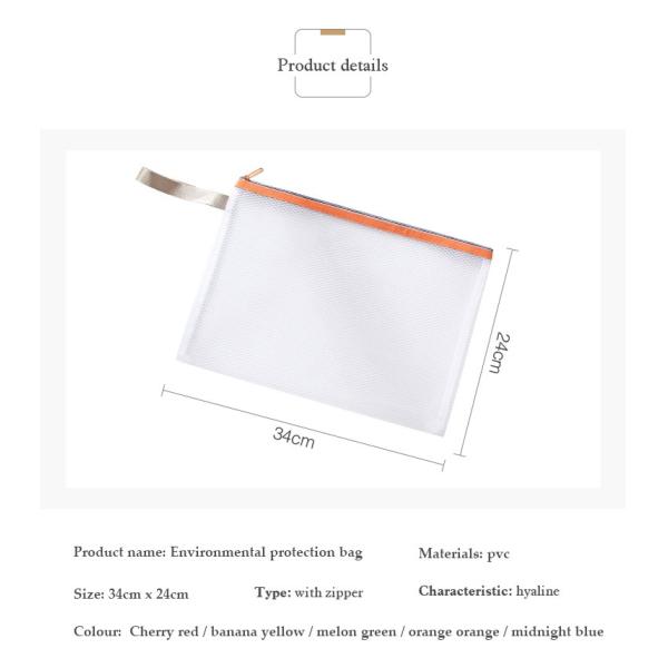 Sustainable Zipper Checkered Document Bag, Archives, Documents, Supplies, Bills, Inspection Data, Dustproof Storage