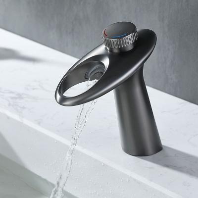 Counter Basin Waterfall Bathroom Sink Faucet For Vessel Sink Nickle Plated
