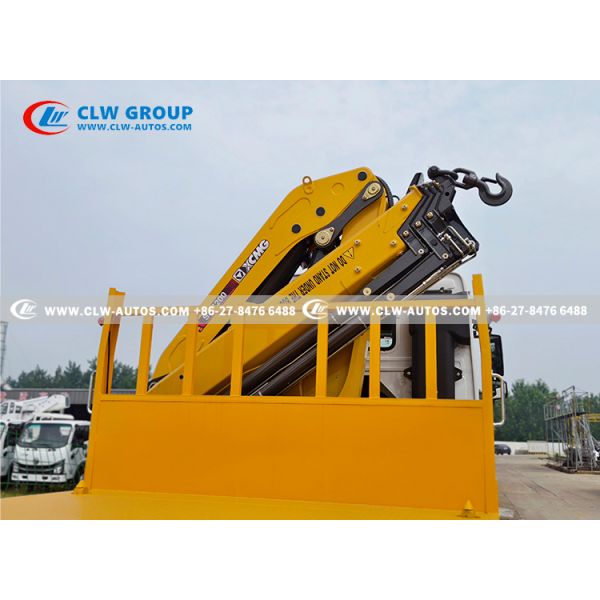 Sinotruk HOWO 6x4 Flatbed Wrecker Truck with 10 Ton Knuckle Boom Crane