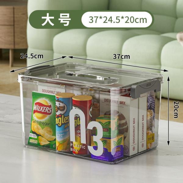 Plastic Storage Bins With Lids Quart Storage Containers With Black Buckle Latch, Stackable Storage Organizers For Home Pantry Office Classroom Organization, Clear