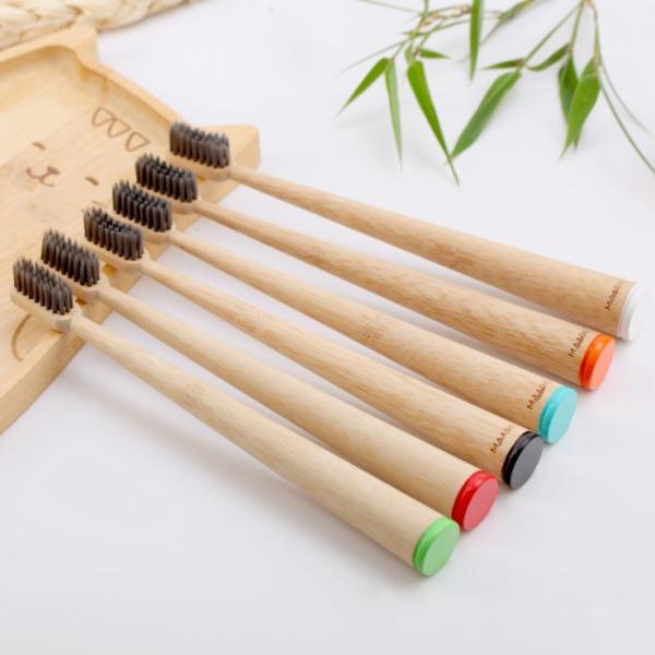 Kids 100% Eco Bamboo Toothbrush Compostable Wood Fiber Bristles
