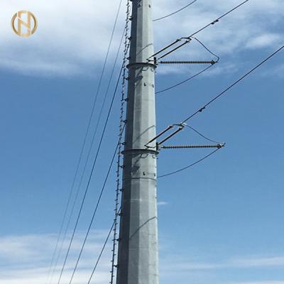 69KV metal de aço polo de serviço público ASTM um mergulho 123 quente que galvaniza a durabilidade alta