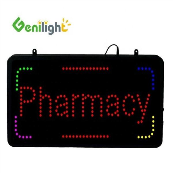 Signos abiertos de farmacia LED con panel de 56*33 pulgadas