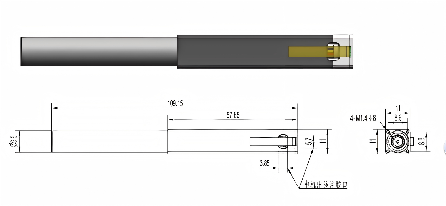 Dexterous Finger Linear Actuator--90N