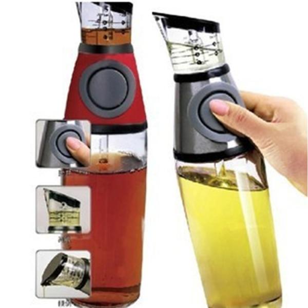 500ML Glass Press And Measure Olive Oil Dispenser Household Kitchen Tools