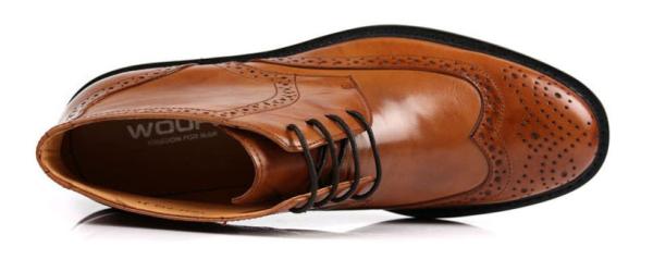Deslizamento de borracha de Outsole das botas do vestido do couro dos homens do lazer em botas de Martin do tornozelo de Chelsea