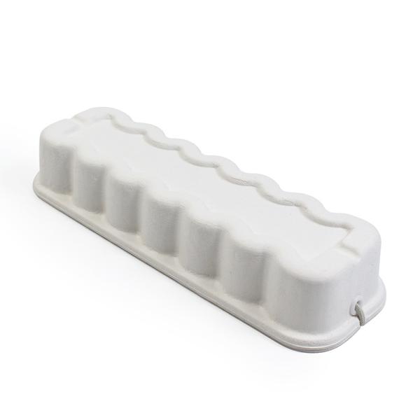 Biodegradable Paper White Molded Pulp Tray With Elastic Rope For Electric Toothbrush